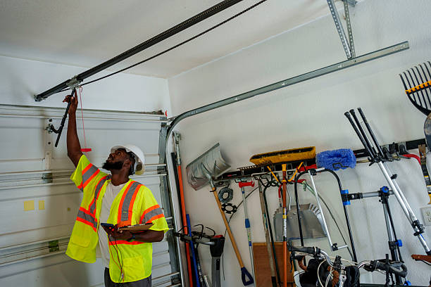 Professional Garage Door Panel Replacement technician working in Ione, CA